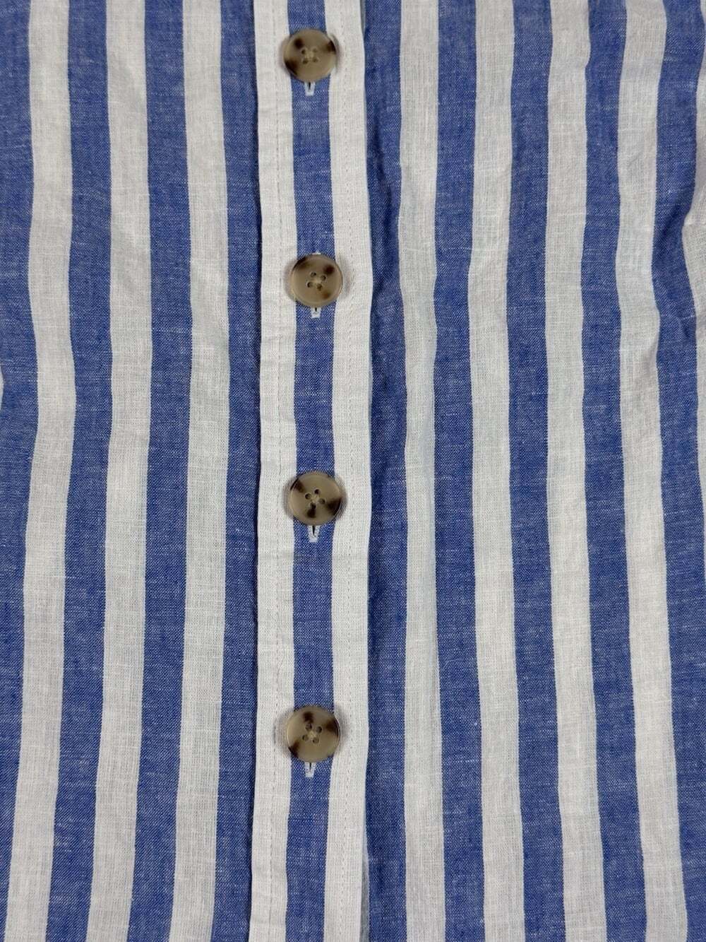 J.CREW Women’s Linen Cotton Woven Striped Button Front Tank Sleeveless Size M - Picture 7 of 7
